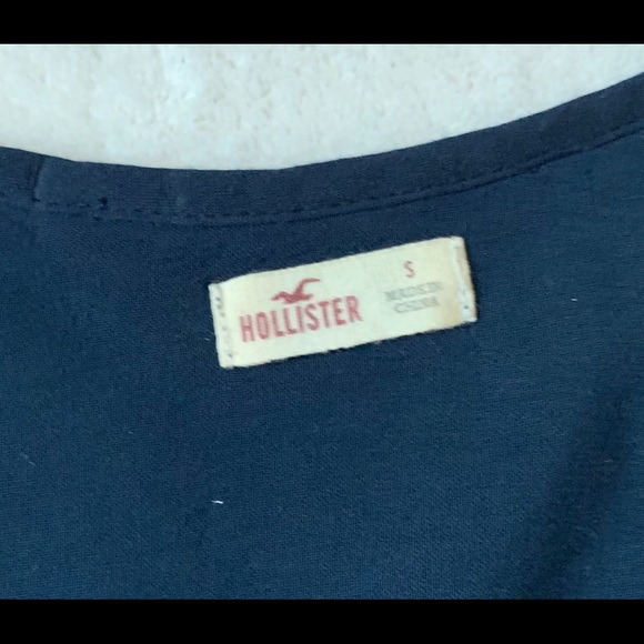 Hollister navy lace mini cold shoulder dress sz S - Picture 7 of 8
